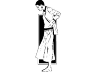 Sticker Custom Preview Image #101792 People General Woman Looking Down