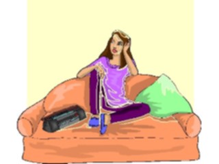 Sticker Custom Preview Image #101799 People General Womanon Sofa1