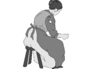 Sticker Custom Preview Image #101802 People General Womanon Stool1