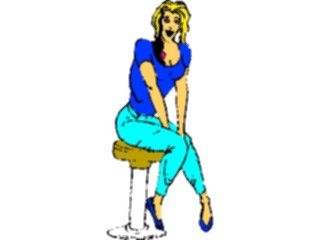Sticker Custom Preview Image #101803 People General Womanon Stool2