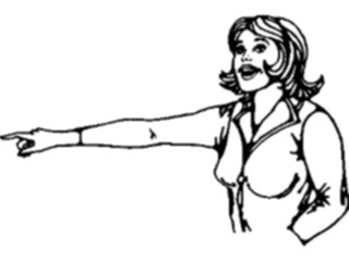 Sticker Custom Preview Image #101806 People General Woman Pointing2