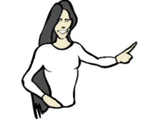 Sticker Custom Preview Image #101810 People General Woman Pointing6