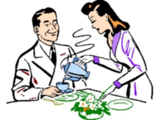 Sticker Custom Preview Image #101815 People General Woman Pouring Coffee1