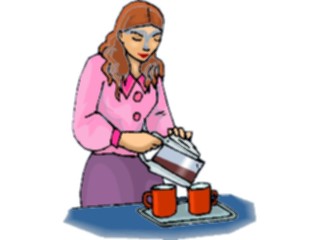 Sticker Custom Preview Image #101817 People General Woman Pouring Coffee3