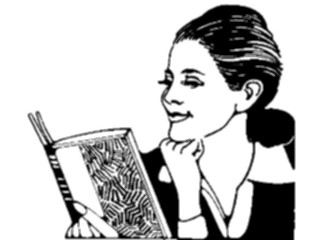 Sticker Custom Preview Image #101824 People General Woman Reading Book1