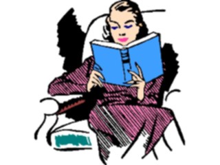 Sticker Custom Preview Image #101825 People General Woman Reading Book2