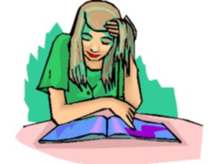 Sticker Custom Preview Image #101826 People General Woman Reading Book3
