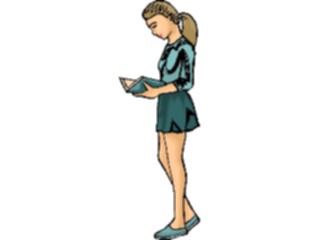 Sticker Custom Preview Image #101827 People General Woman Reading Book4
