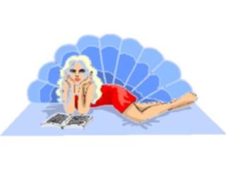 Sticker Custom Preview Image #101828 People General Woman Reading Book5