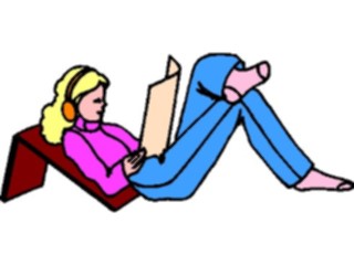 Sticker Custom Preview Image #101829 People General Woman Reading Book6