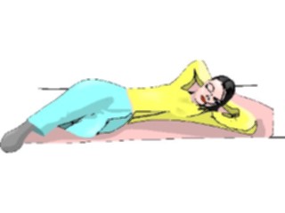 Sticker Custom Preview Image #101831 People General Woman Reclining1