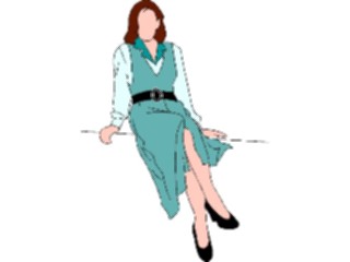 Sticker Custom Preview Image #101850 People General Woman Sitting01
