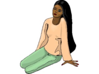 Sticker Custom Preview Image #101851 People General Woman Sitting02
