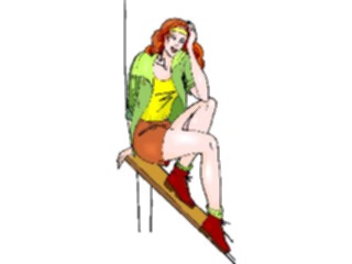 Sticker Custom Preview Image #101854 People General Woman Sitting05