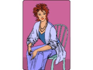 Sticker Custom Preview Image #101864 People General Woman Sitting15