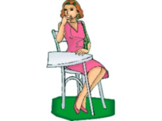 Sticker Custom Preview Image #101865 People General Woman Sitting16