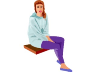 Sticker Custom Preview Image #101866 People General Woman Sitting17