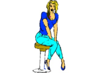 Sticker Custom Preview Image #101869 People General Woman Sitting20