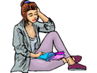 Sticker Custom Preview Image #101871 People General Woman Sitting22
