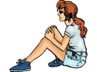 Sticker Custom Preview Image #101872 People General Woman Sitting23