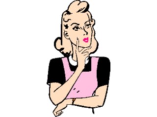 Sticker Custom Preview Image #101925 People General Woman Thinking2