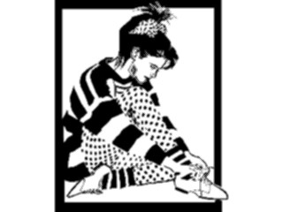 Sticker Custom Preview Image #101929 People General Woman Tying Shoe