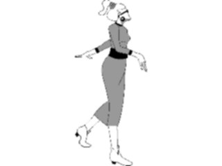 Sticker Custom Preview Image #101931 People General Woman Walking1