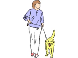 Sticker Custom Preview Image #101939 People General Woman Walking Dog1