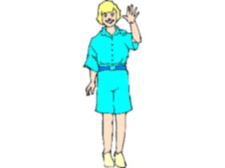 Sticker Custom Preview Image #101941 People General Woman Waving1