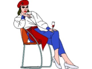 Sticker Custom Preview Image #101944 People General Woman Wearing Beret