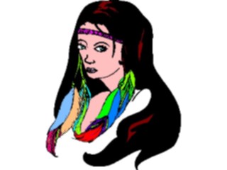 Sticker Custom Preview Image #101945 People General Woman Wearing Feathers