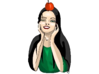 Sticker Custom Preview Image #101968 People General Womanwith Apple1