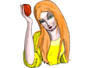 Sticker Custom Preview Image #101969 People General Womanwith Apple2