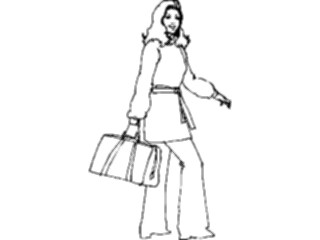 Sticker Custom Preview Image #101972 People General Womanwith Bag2