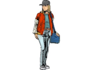 Sticker Custom Preview Image #101973 People General Womanwith Bag3