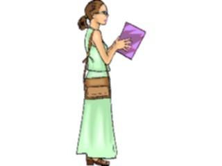 Sticker Custom Preview Image #101977 People General Womanwith Book