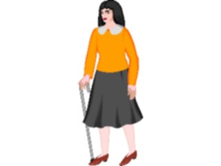 Sticker Custom Preview Image #101984 People General Womanwith Cane