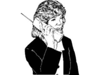 Sticker Custom Preview Image #101986 People General Womanwith Cellular Phone