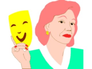 Sticker Custom Preview Image #101987 People General Womanwith Comedy Mask