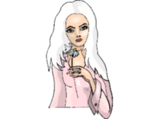 Sticker Custom Preview Image #101991 People General Womanwith Flower2