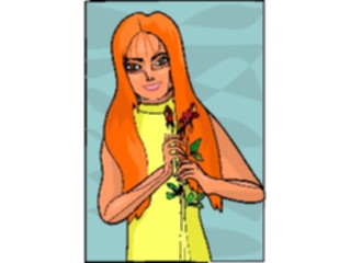 Sticker Custom Preview Image #101995 People General Womanwith Flowers4