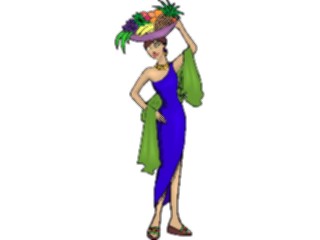 Sticker Custom Preview Image #101996 People General Womanwith Fruit Bowl1