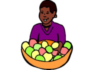 Sticker Custom Preview Image #101997 People General Womanwith Fruit Bowl2