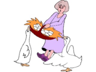 Sticker Custom Preview Image #101998 People General Womanwith Geese