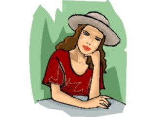 Sticker Custom Preview Image #102000 People General Womanwith Hat