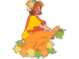 Sticker Custom Preview Image #102004 People General Womanwith Leaves