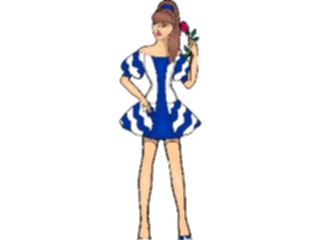 Sticker Custom Preview Image #102012 People General Womanwith Rose2