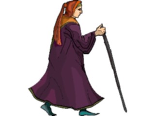 Sticker Custom Preview Image #102015 People General Womanwith Stick