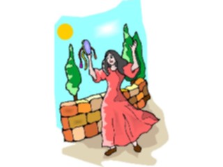 Sticker Custom Preview Image #102019 People General Womanwith Tambourine