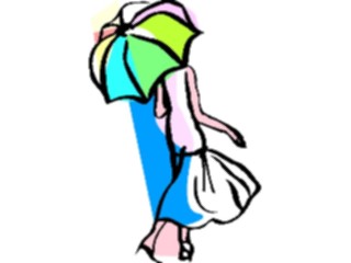 Sticker Custom Preview Image #102022 People General Womanwith Umbrella2